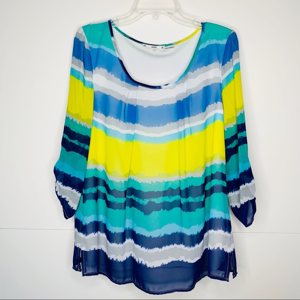 Sioni Multi-Colored Blouse Sz L